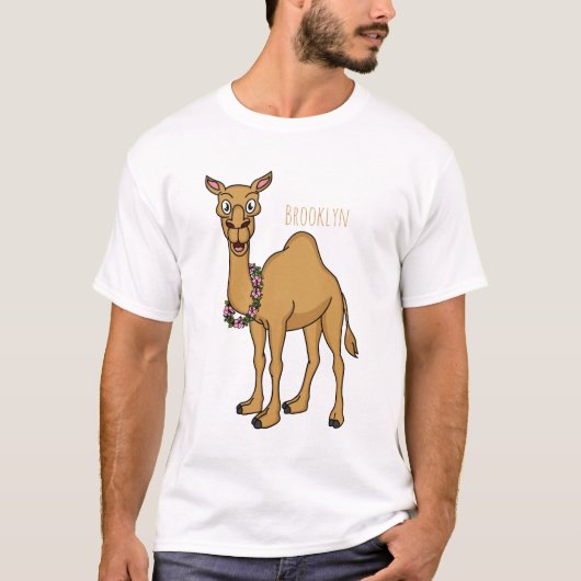 Happy camel cartoon illustratie t-shirt (Voorkant)