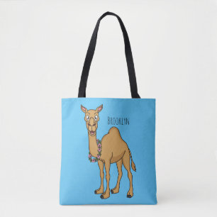 Happy camel cartoon illustratie tote bag