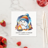 Happy Camp-o-ween Ghost Camping Custom Halloween Servet (Insitu)