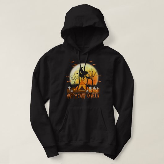 Happy Camp-O-Ween Halloween Camping Camper Women M Hoodie (Design voorkant)