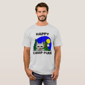 Happy Camp Purr Camper Kat Grappige T-shirt (Voorkant volledig)