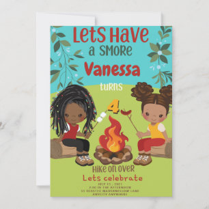 Happy Camper 1 Birthday Invitation Kaart