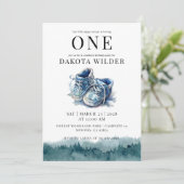 Happy Camper 1e verjaardagsfeestje Kaart (Staand voorkant)