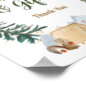 Happy Camper 1st Birthday-kaarten en cadeaubonnen Poster (Hoek)