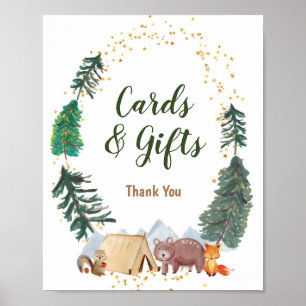 Happy Camper 1st Birthday-kaarten en cadeaubonnen Poster