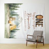 Happy Camper 1st Birthday Photo Backdrop Wandkleed (In Situ (horizontaal))