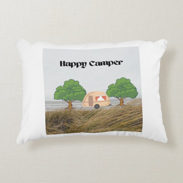 Happy Camper Accent Kussen (Voorkant)