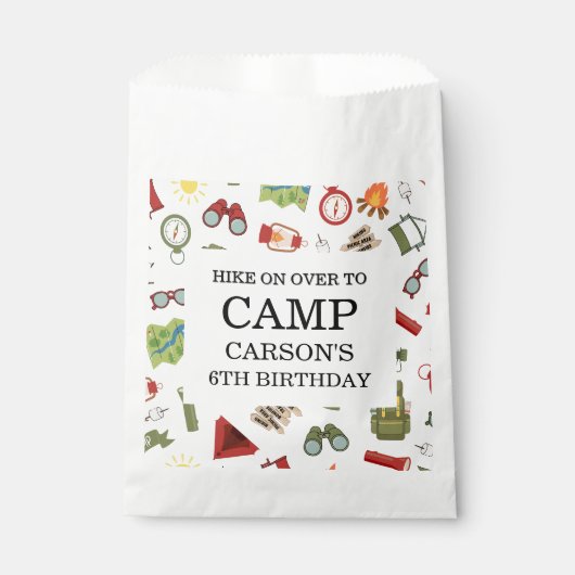 Happy Camper Adventure Birthday Bedankzakje (Voorkant)