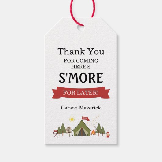 Happy Camper Adventure Birthday Cadeaulabel (Voorkant)