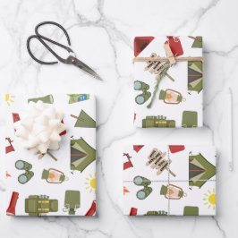 Happy Camper Adventure Birthday Inpakpapier Vel