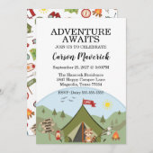 Happy Camper Adventure Birthday Kaart (Voorkant / Achterkant)