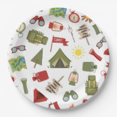 Happy Camper Adventure Birthday Papieren Bordje (Voorkant)