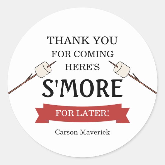 Happy Camper Adventure Birthday Ronde Sticker (Voorkant)