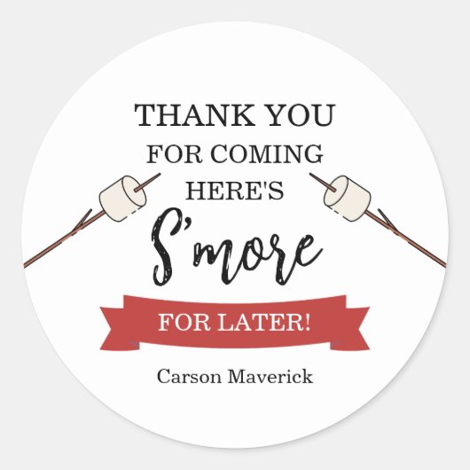 Happy Camper Adventure Birthday Ronde Sticker (Voorkant)