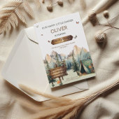 Happy Camper Adventure Boy Verjaardag Uitnodiging