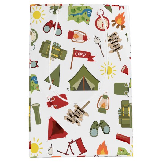 Happy Camper Adventure Verjaardag Medium Cadeauzakje (Voorkant)