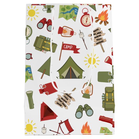 Happy Camper Adventure Verjaardag Medium Cadeauzakje (Achterkant)