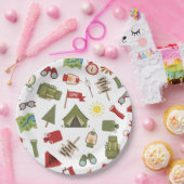 Happy Camper Adventure Verjaardag Papieren Bordje (Feest)