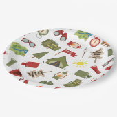 Happy Camper Adventure Verjaardag Papieren Bordje (Gekanteld)