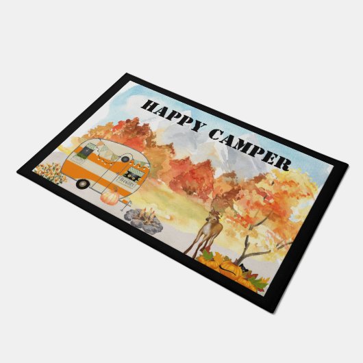 Happy Camper Autumn door deur Mat (Schuin)