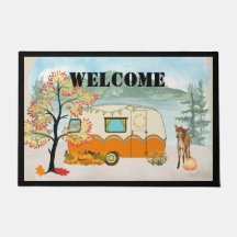 Happy Camper Autumn door deur Mat