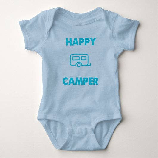Happy Camper - Baby één stukje lichaamsuitrusting Romper (Voorkant)