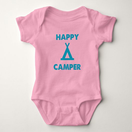 Happy Camper - Baby One Piece Body Suit Romper (Voorkant)