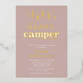 Happy Camper Baby shower Uitnodiging (Voorkant)
