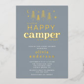 Happy Camper Baby shower Uitnodiging (Voorkant)