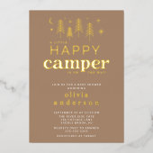 Happy Camper Baby shower Uitnodiging (Voorkant)