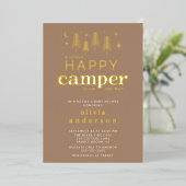 Happy Camper Baby shower Uitnodiging (Staand Voorkant)