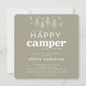 Happy Camper Baby shower Uitnodiging (Voorkant)