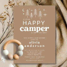 Happy Camper Baby shower Uitnodiging