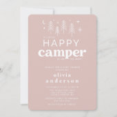Happy Camper Baby shower Uitnodiging (Voorkant)