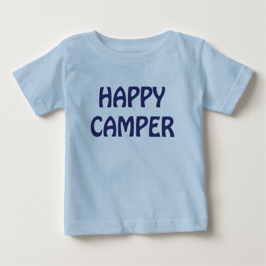 Happy Camper Backpack Baby Blue T-shirt (Voorkant)