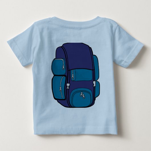 Happy Camper Backpack Baby Blue T-shirt (Achterkant)