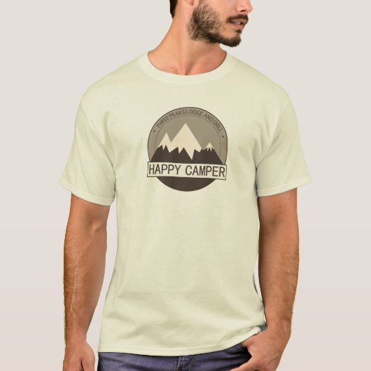 Happy Camper Badge T-shirt (Voorkant)