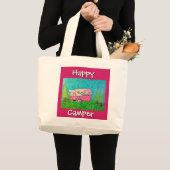 Happy Camper Bag, Roze Camper, Camper Tas (Voorkant (product))