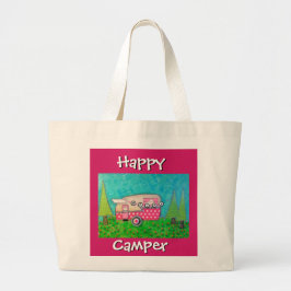 Happy Camper Bag, Roze Camper, Camper Tas