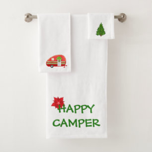 Happy Camper Beach kersthanddoeken set Bad Handdoek