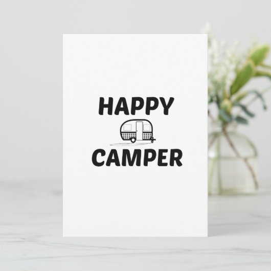 HAPPY CAMPER BEDANKKAART (Staand voorkant)