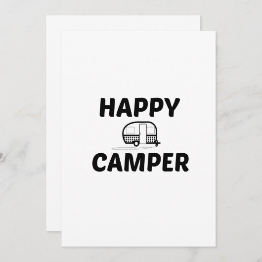 HAPPY CAMPER BEDANKKAART (Voorkant / Achterkant)