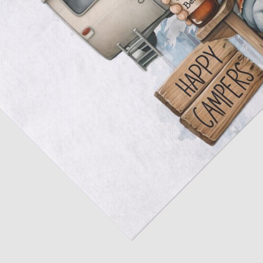 Happy Camper Beer Drink Gnome Tissuepapier (Detail)