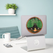 Happy Camper Beer Leuke Leuke Leuke Inspirivity St Sticker (Laptop op bureau)
