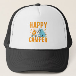 Happy Camper Beer - Vakantie wandelen Campfire Cam Trucker Pet