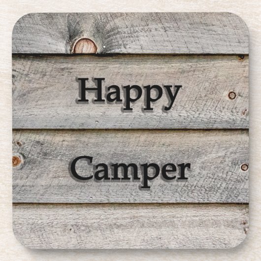 Happy Camper Bier Onderzetter (Voorkant)