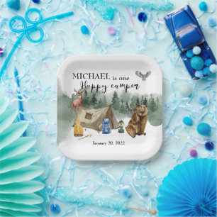 Happy Camper Birthday Forest Beer Papieren Bordje