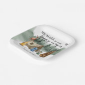 Happy Camper Birthday Forest Beer Papieren Bordje (Gebogen)