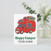 Happy Camper Briefkaart (Staand voorkant)
