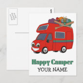 Happy Camper Briefkaart (Voorkant / Achterkant)